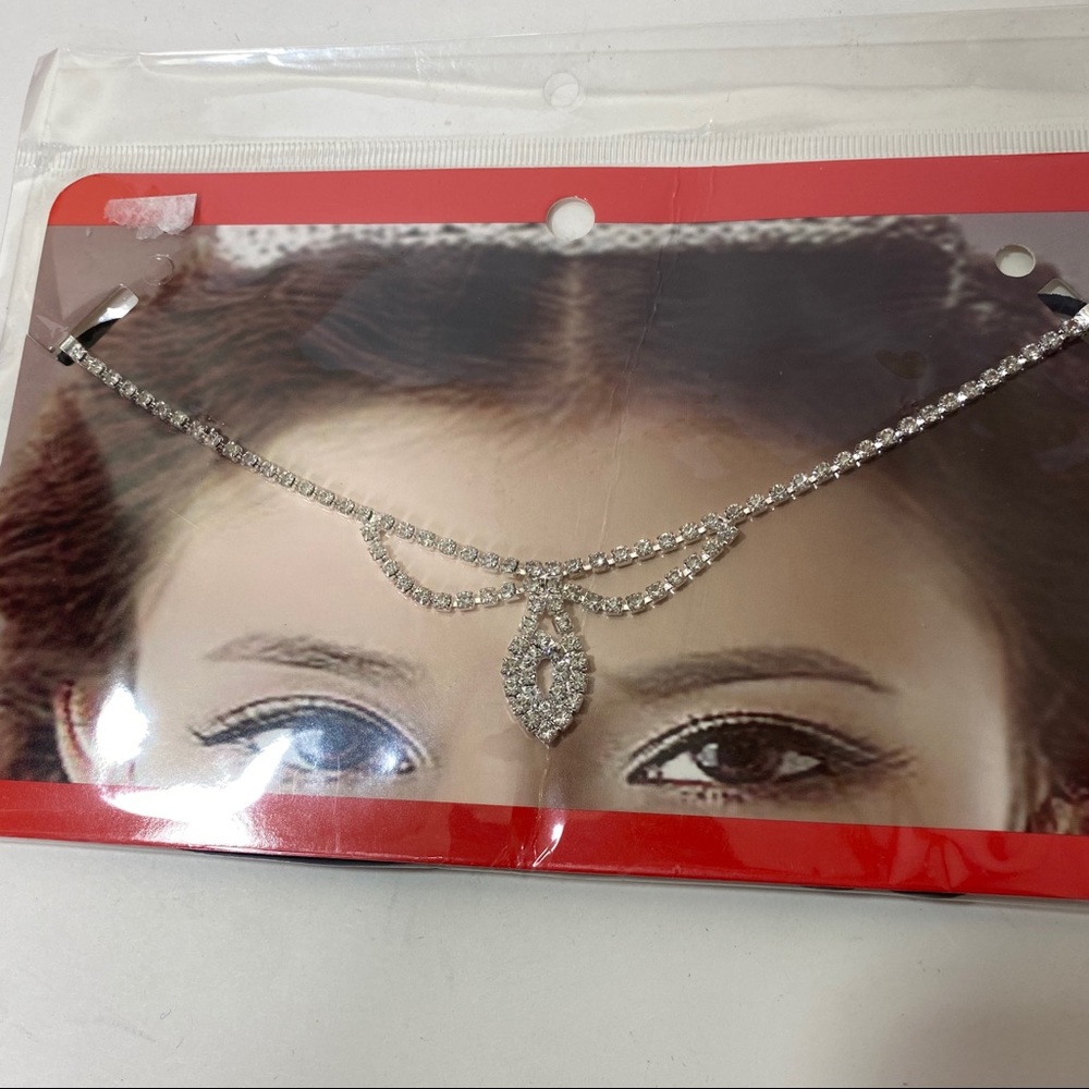 NEW Rhinestone Costume Headband/Headpiece Silver